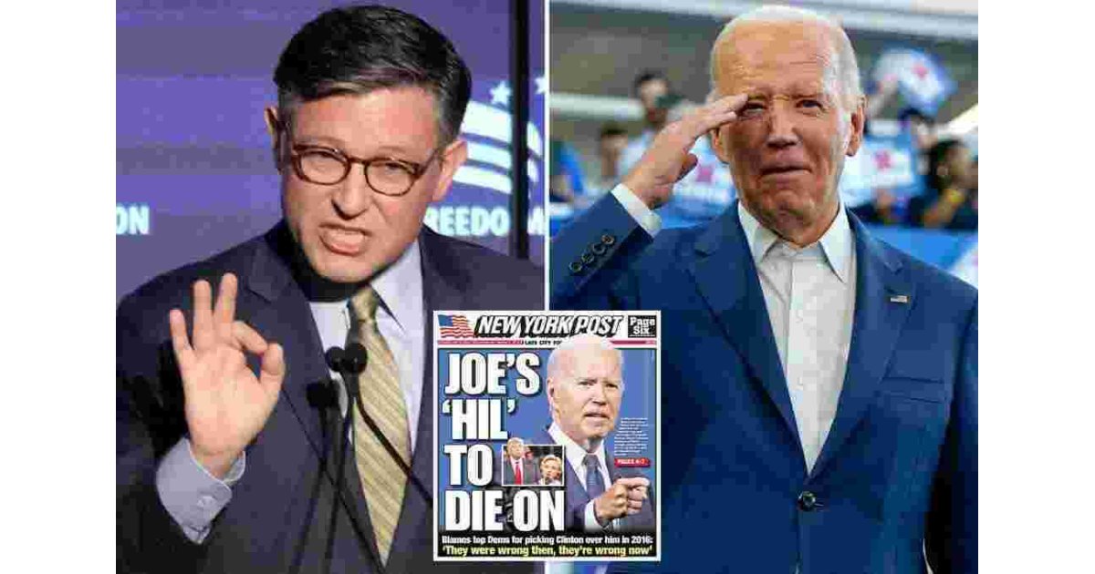 Speaker Johnson says he’s seen Biden deteriorate behind scenes, reveals what could happen if Dems try to replace him 