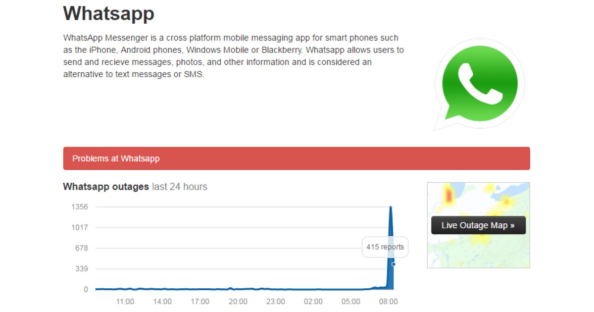 Is WhatsApp down? The popular messaging app has been down...