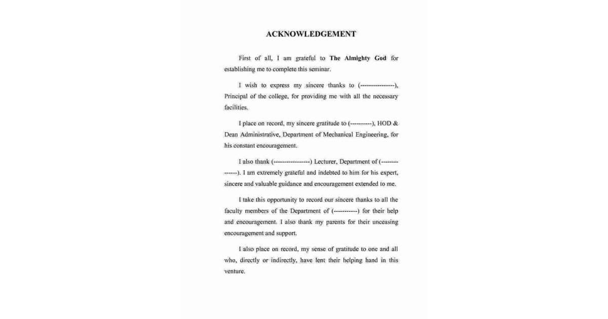 Acknowledgement Meaning and Definition