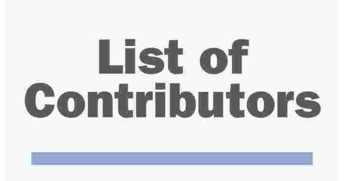 Contributors Meaning and Definition