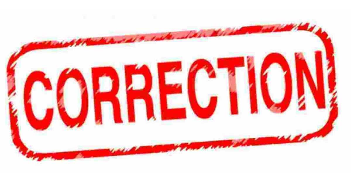 Correction Meaning and Definition