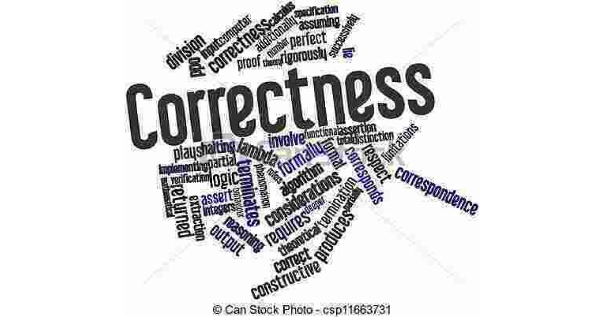 Correctness Meaning and Definition