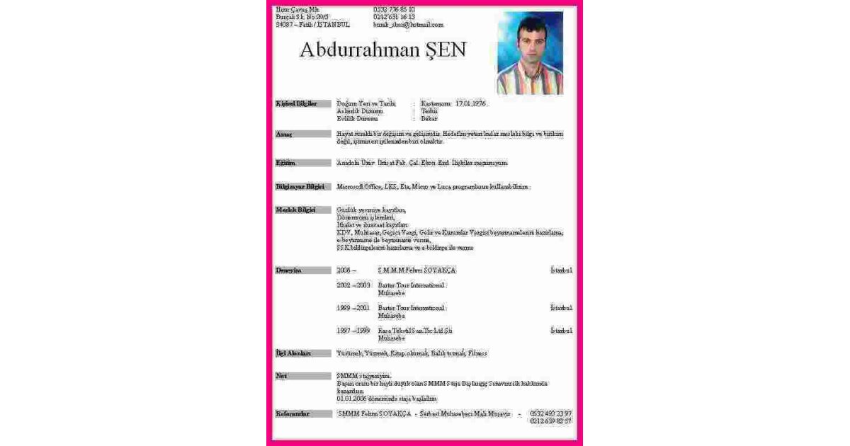 Cv Meaning and Definition