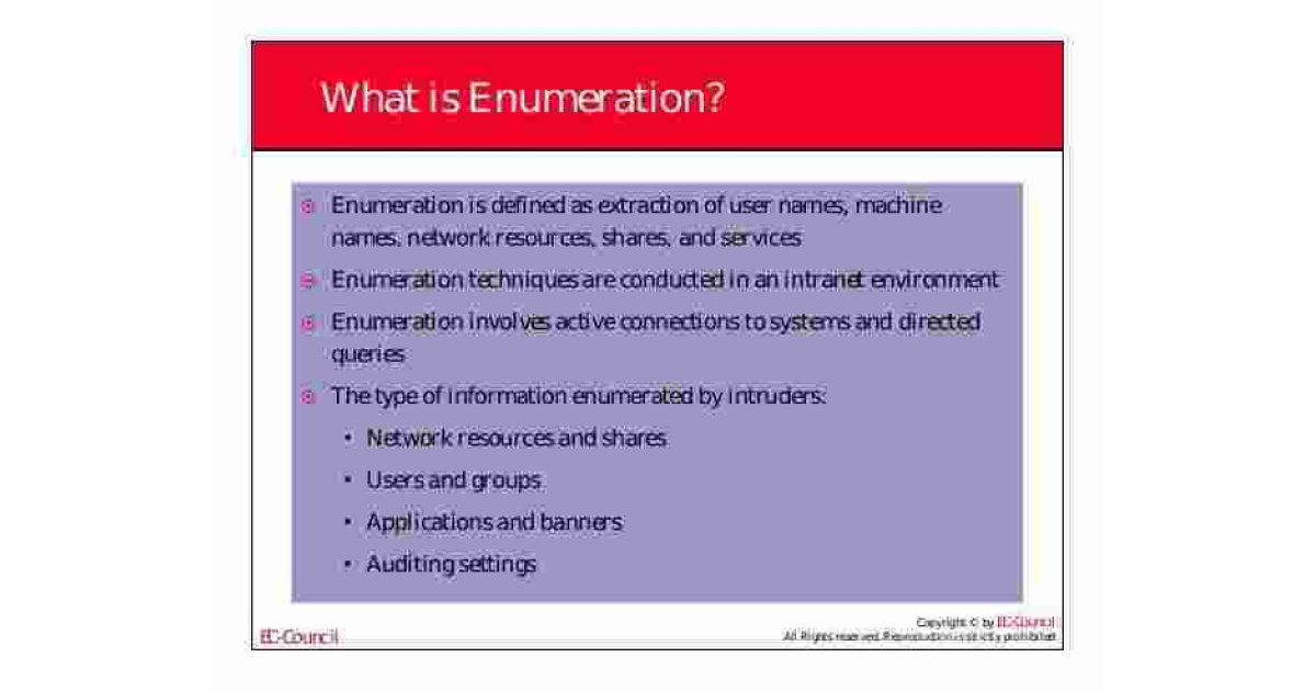 Enumeration Meaning and Definition