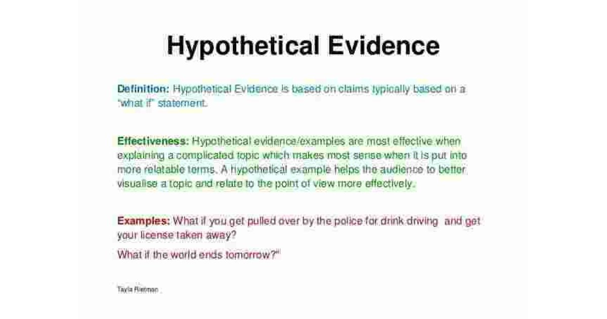 Hypothetical Meaning and Definition