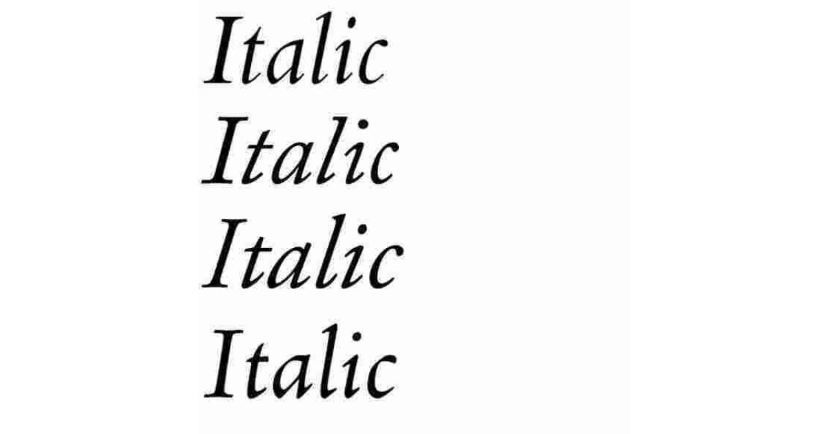 Italic Meaning and Definition