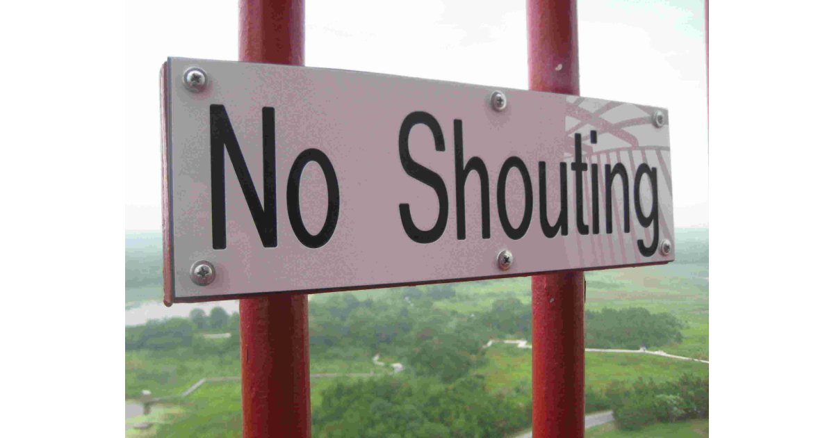 Shouting Meaning and Definition