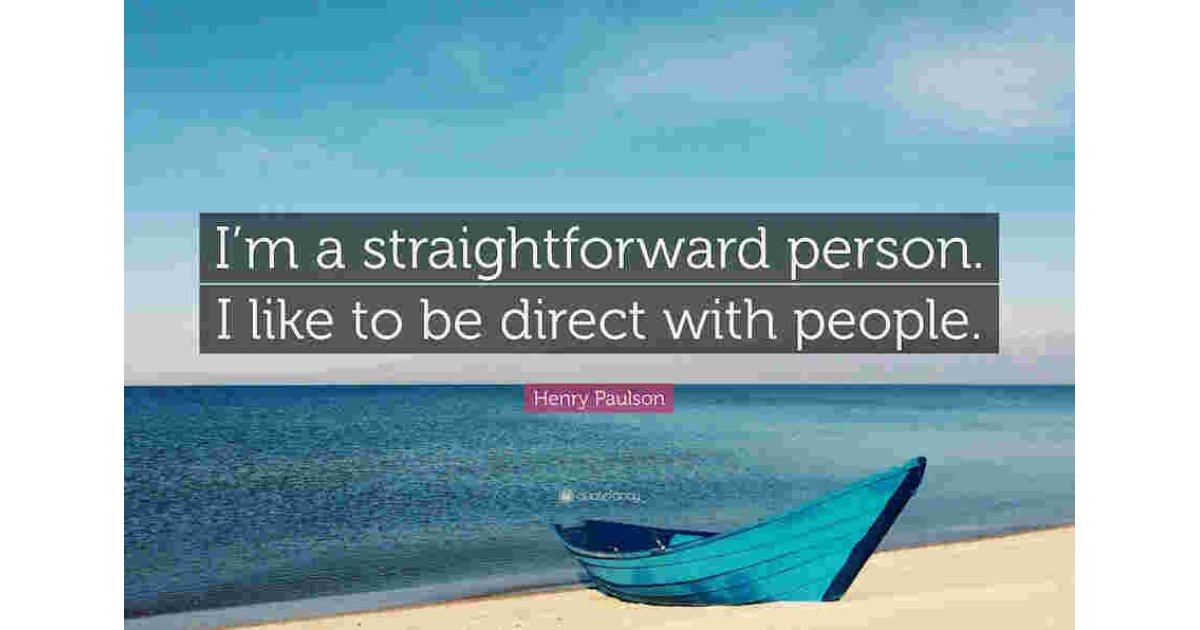 Straightforward Meaning and Definition