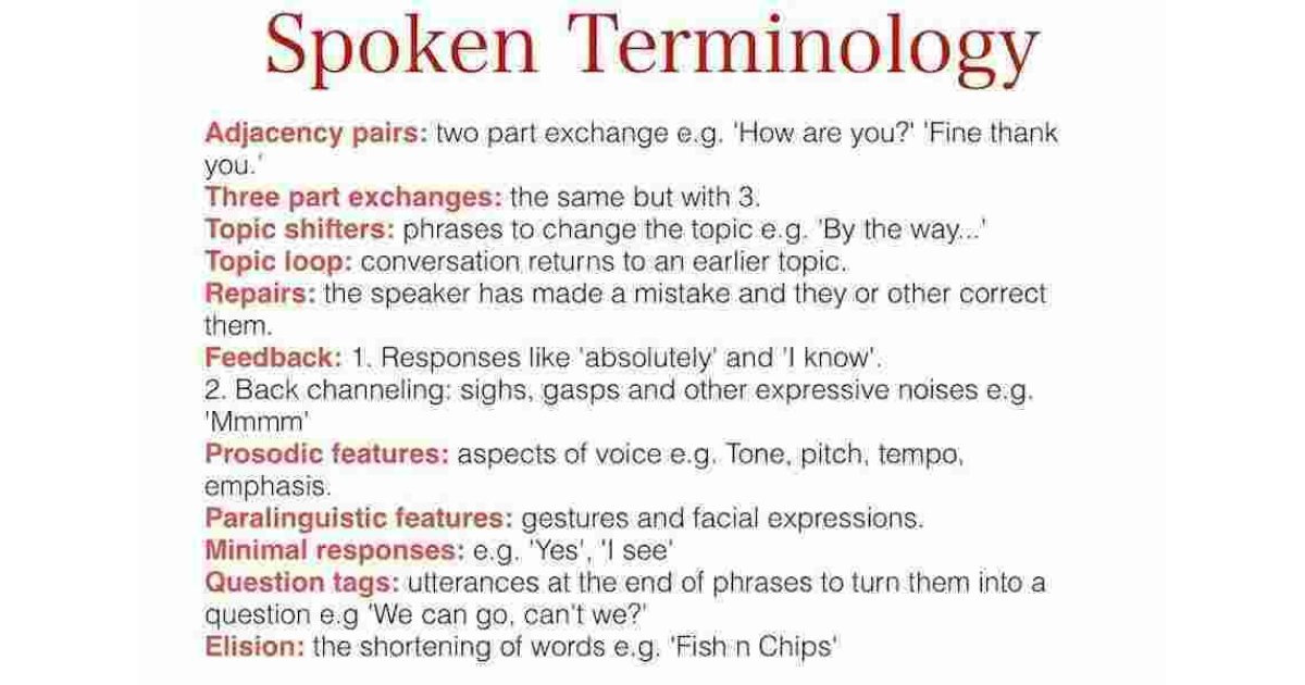 Terminology Meaning and Definition