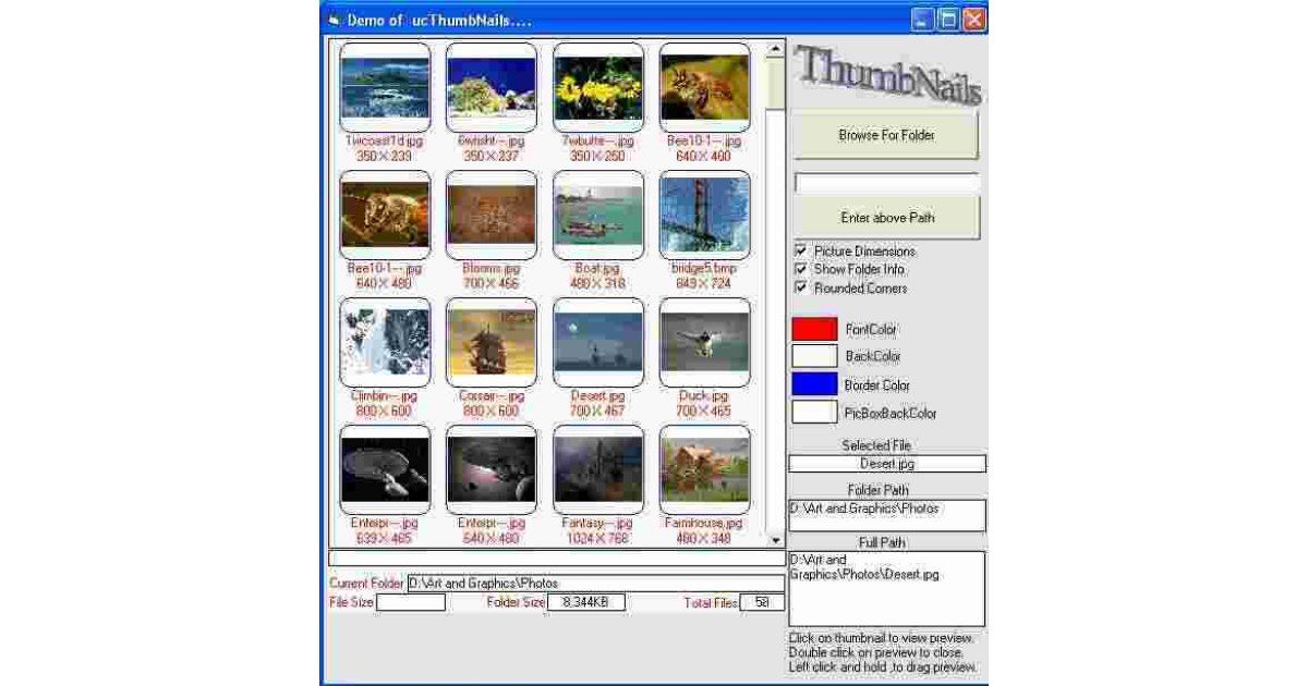 Thumbnails Meaning and Definition
