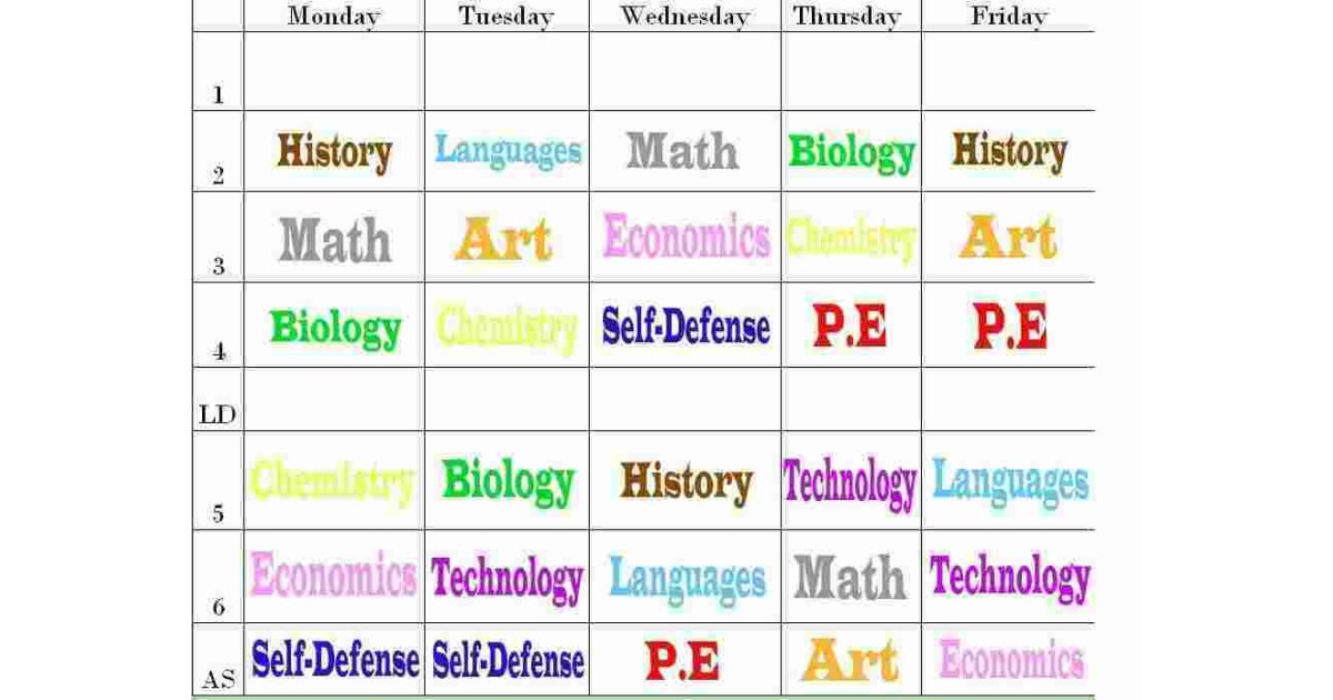 Timetable Meaning and Definition