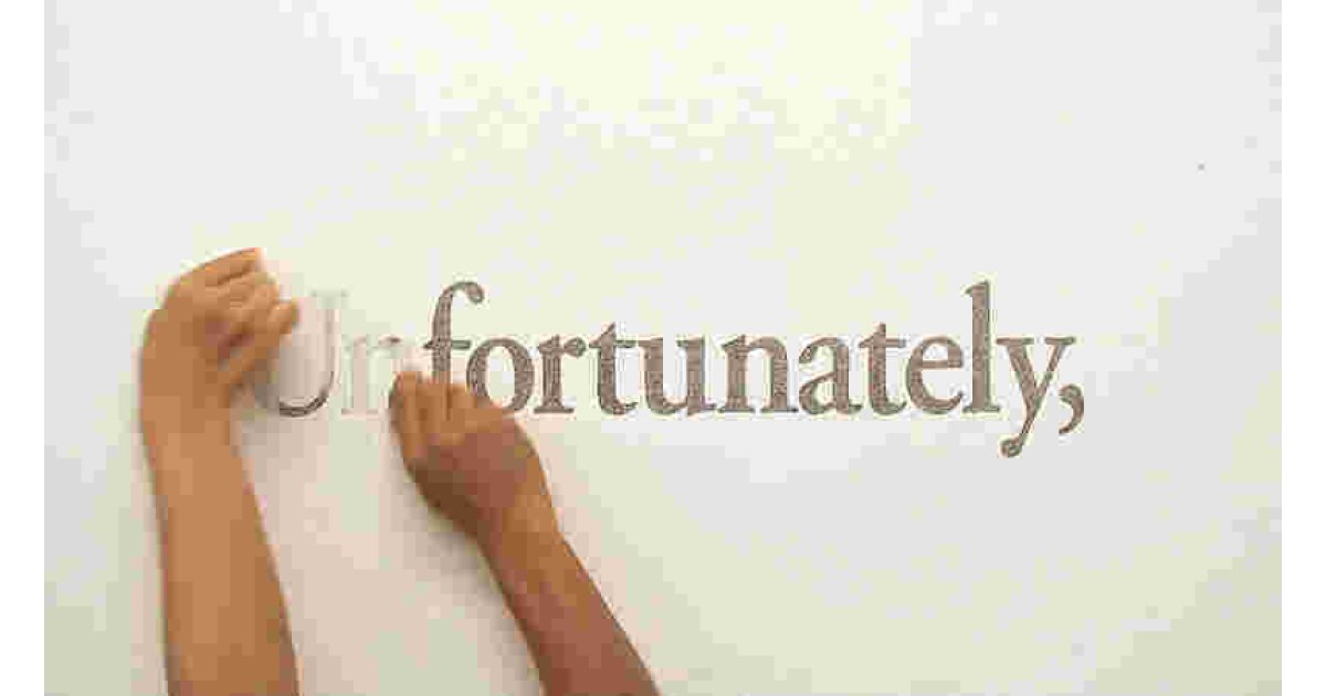 Unfortunately Meaning and Definition