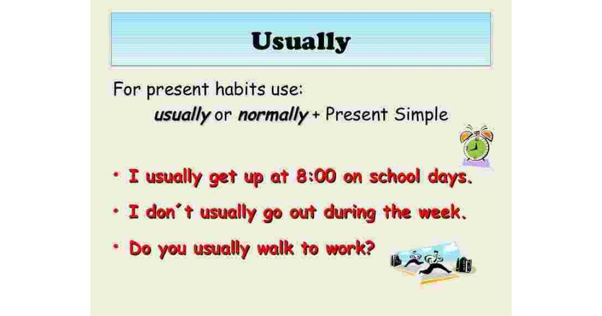 Usually Meaning and Definition