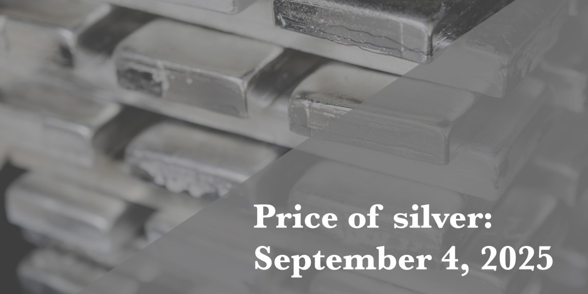 Silver price on Thursday, September 4, 2025, was approximately $24.50 per ounce.