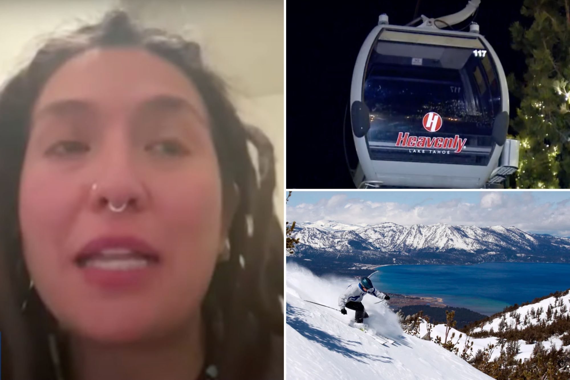 Snowboarder stuck overnight for 15 hours on ski gondola at Lake Tahoe resort; 'desperately' screamed for help until she lost her voice 