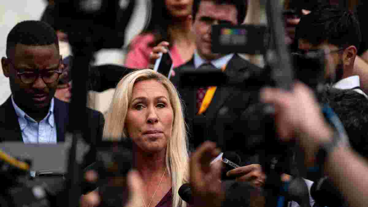 MTG Literally Curses Mike Johnson's Speakership After Ukraine Vote 