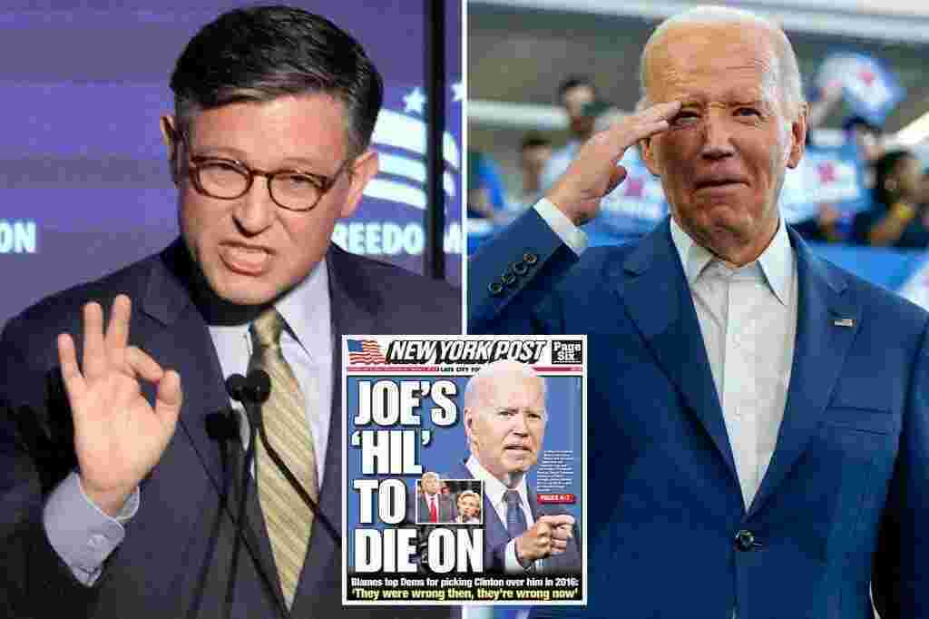 Speaker Johnson says he’s seen Biden deteriorate behind scenes, reveals what could happen if Dems try to replace him 