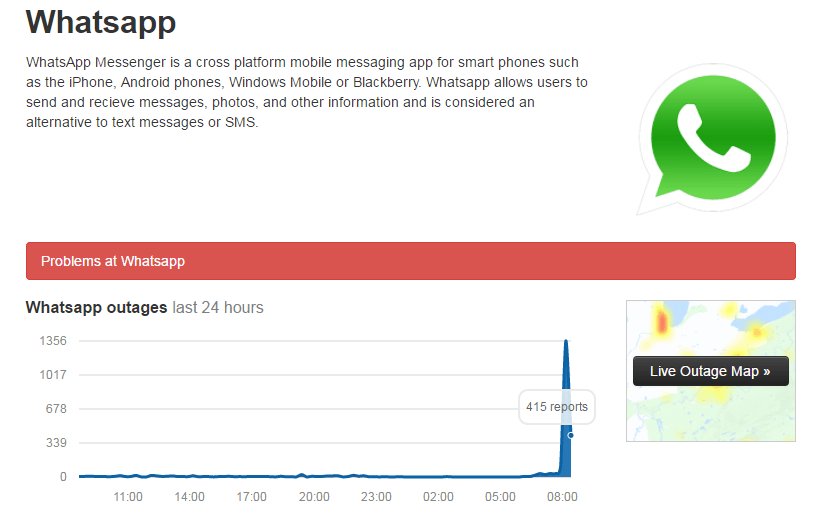 Is WhatsApp down? The popular messaging app has been down...