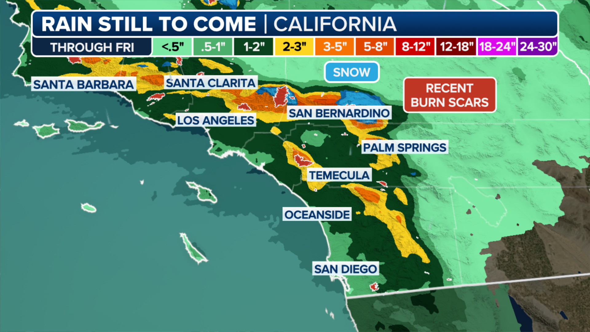 The Daily Weather Update from FOX Weather: Heavy rains in California as severe threat looms in Plains 