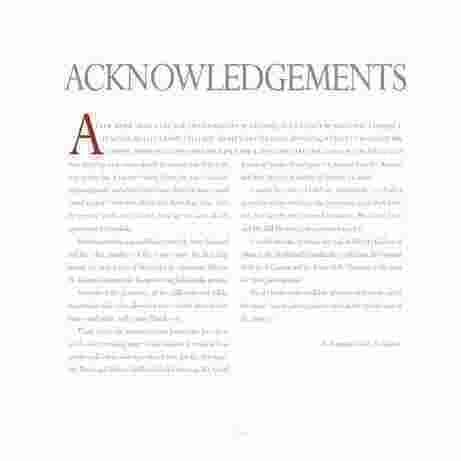 Acknowledgements Meaning and Definition