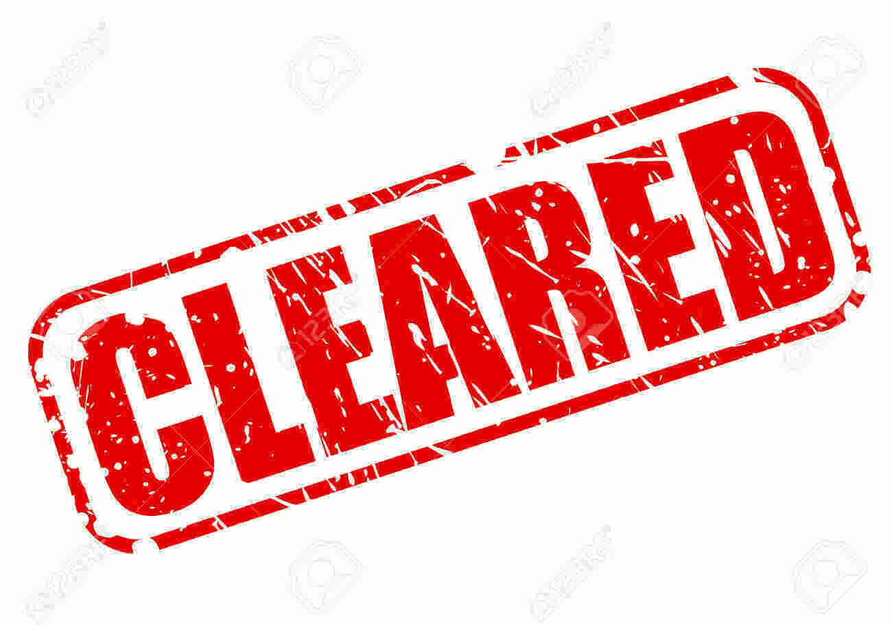 Cleared Meaning and Definition