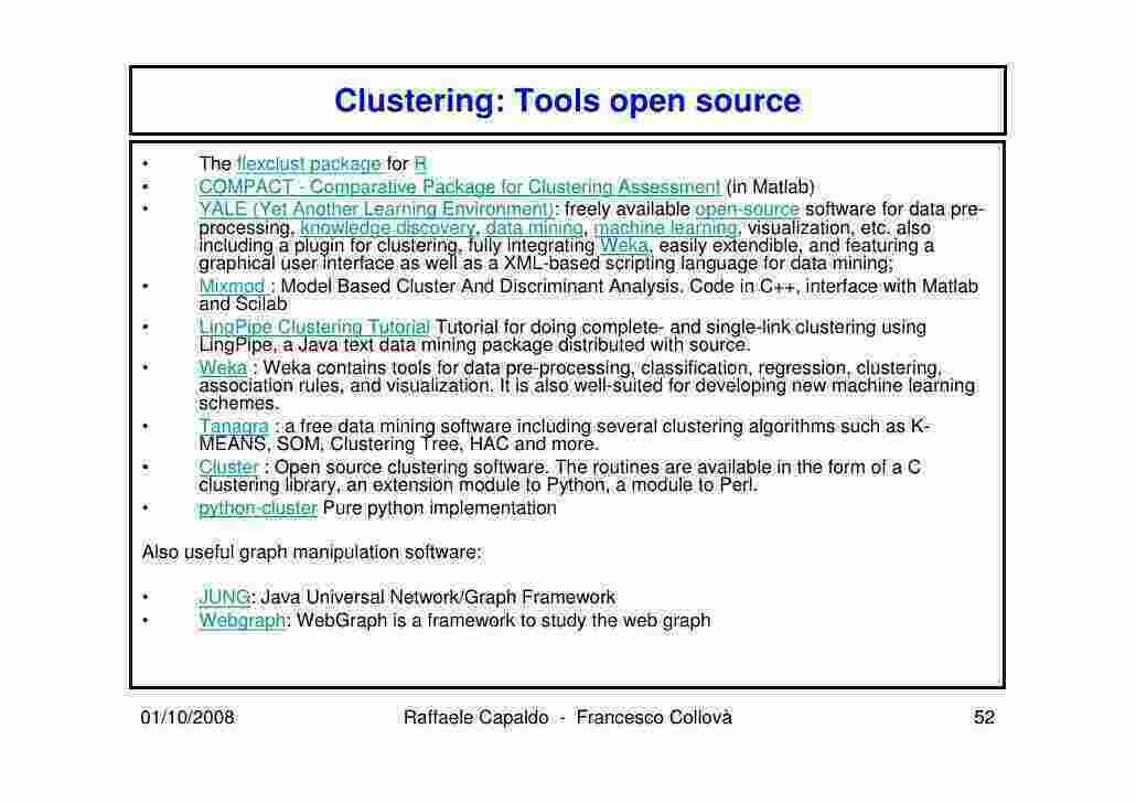 Clustering Meaning and Definition