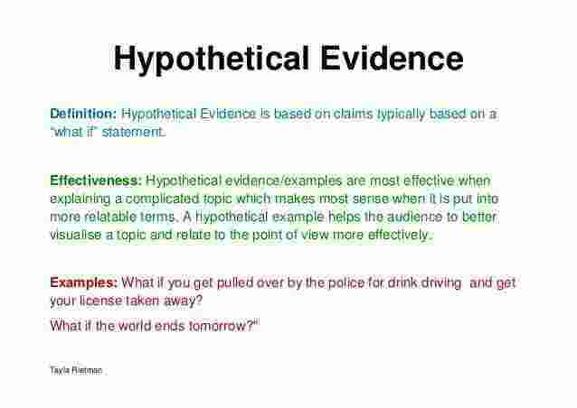 Hypothetical Meaning and Definition