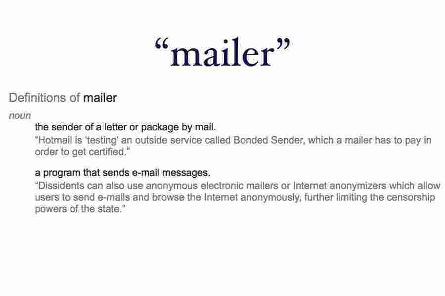 Mailer Meaning and Definition