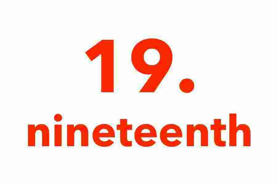 Nineteenth Meaning and Definition