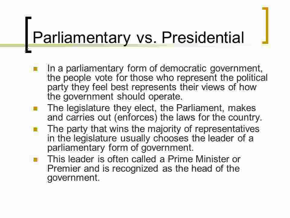 Parliamentary Meaning and Definition