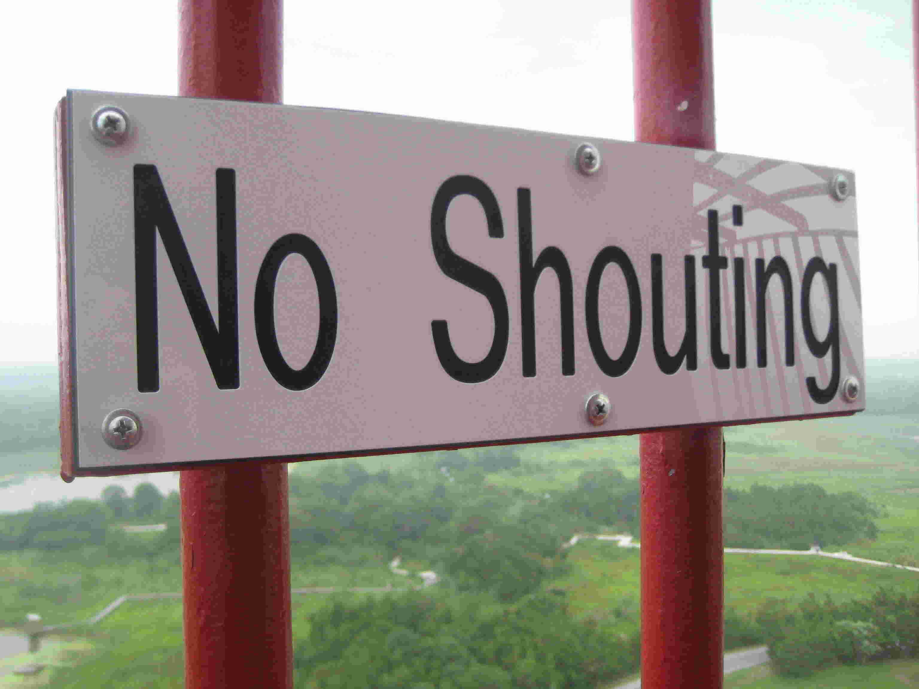 Shouting Meaning and Definition