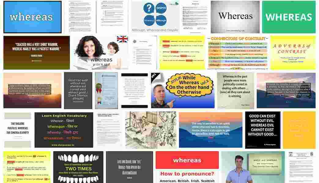 Whereas Meaning and Definition