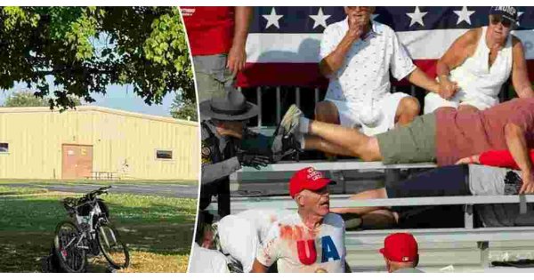 Eerie photo of Trump shooter's bike left at rally site as expert questions why 'flying squad' wasn't mobilized 
