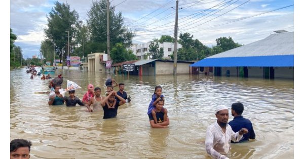 Millions in this country are stranded by flooding. Many blame their neighbor