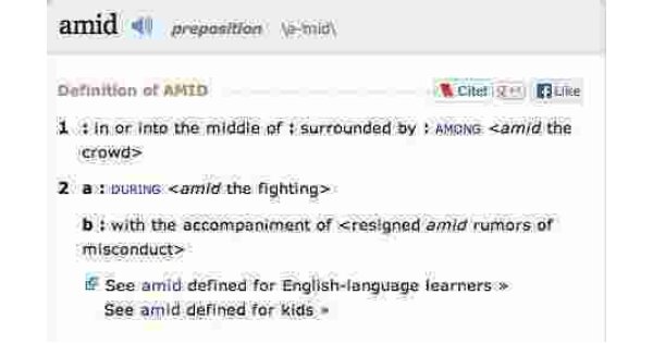 Amid Meaning and Definition Amid Meaning and Definition