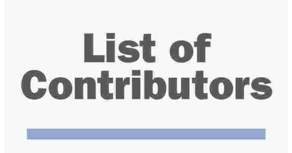 Contributors Meaning and Definition