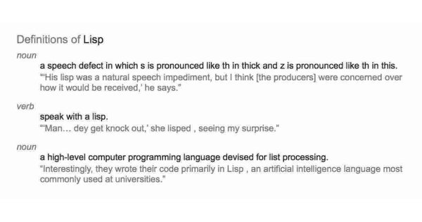 Lisp Meaning and Definition