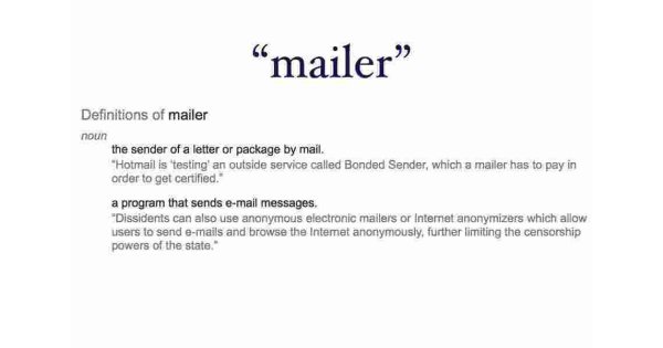 Mailer Meaning and Definition
