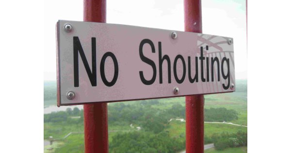 Shouting Meaning and Definition