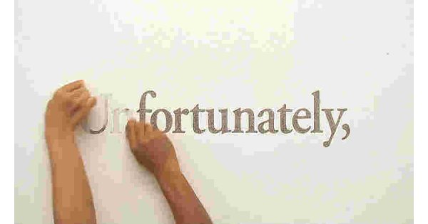 Unfortunately Meaning and Definition