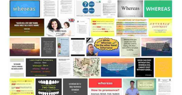 Whereas Meaning and Definition Whereas Meaning and Definition
