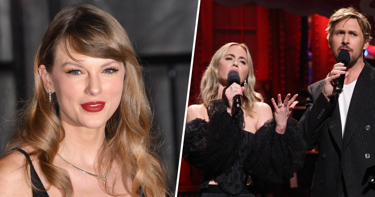 Taylor Swift Reacts to Ryan Gosling and Emily Blunt’s Cover of “All Too Well” on ‘SNL’ 