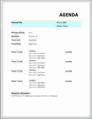 Agenda Meaning and Definition