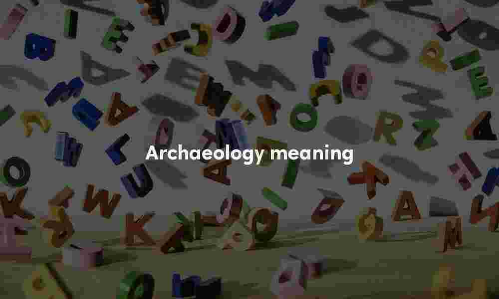 Archaeology definition Archaeology meaning