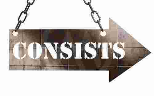 Consists Meaning and Definition