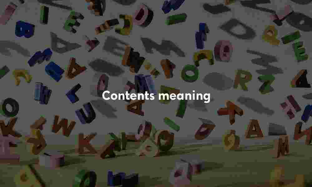 Contents meaning