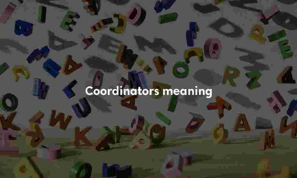 Coordinators definition Coordinators meaning