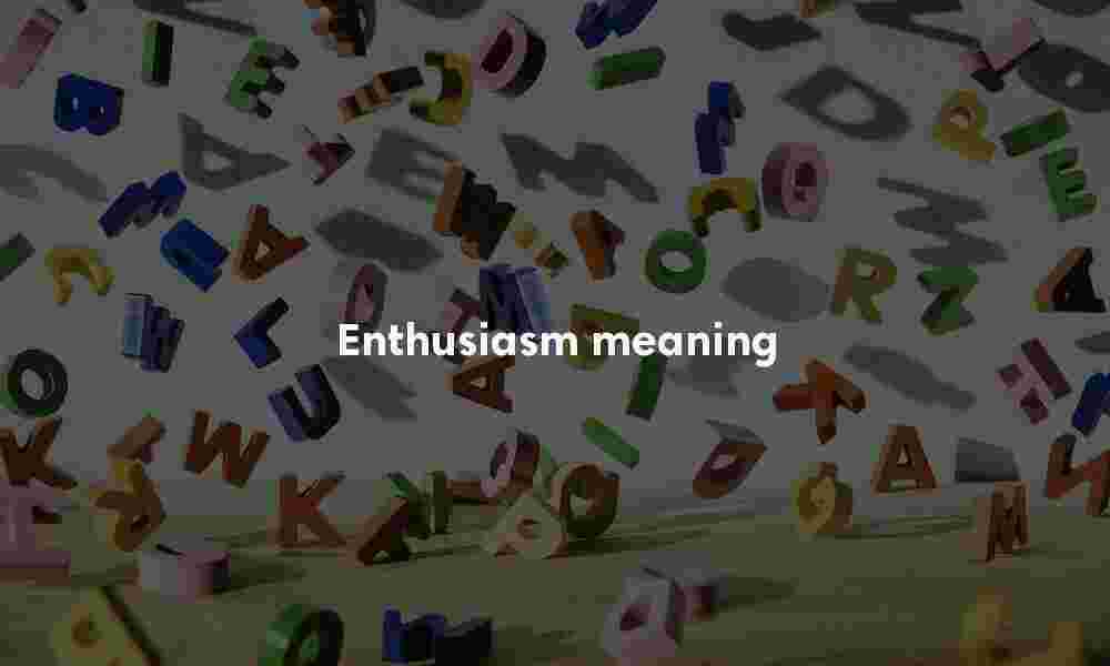 Enthusiasm definition Enthusiasm meaning