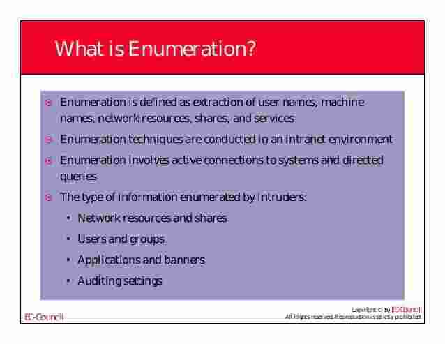 Enumeration Meaning and Definition