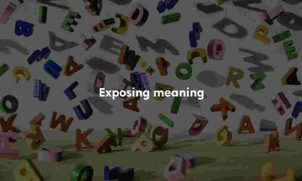Exposing definition Exposing meaning